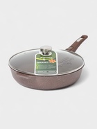 Сковорода Мечта «Гранит Brown», d=30 см, съёмная ручка, стеклянная крышка, антипригарное покрытие, литой алюминий, коричневая - Фото 20