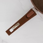 Сковорода «Гранит», d=30 см, съёмная ручка, стеклянная крышка, антипригарное покрытие, цвет коричневый - фото 4293514