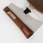 Сковорода «Гранит», d=30 см, съёмная ручка, стеклянная крышка, антипригарное покрытие, цвет коричневый - Фото 5