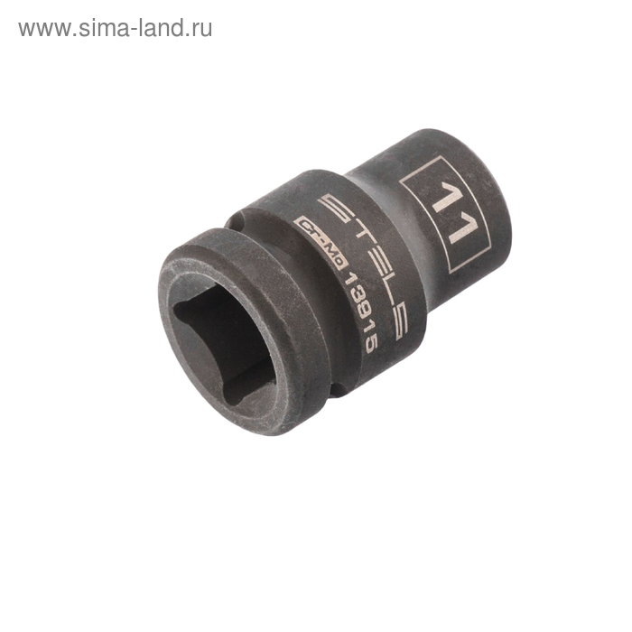 Головка ударная Stels 13915, 11 мм, 1/2", CrMo, шестигранная - Фото 1