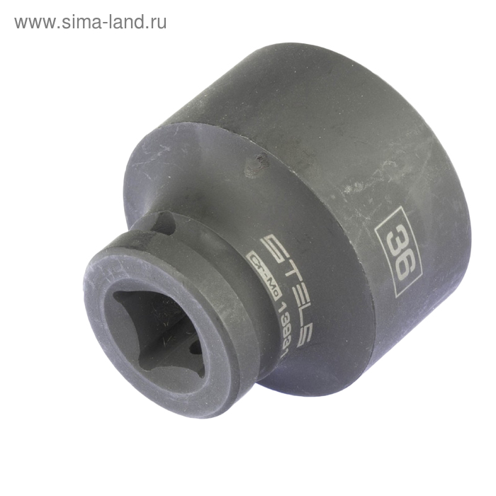 Головка ударная Stels 13931, 36 мм, 1/2", CrMo, шестигранная - Фото 1