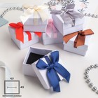 Коробочка подарочная под кольцо «Бантик» минимализм, 5×5 (размер полезной части 4,5×4,5 см), цвет МИКС - фото 298271303