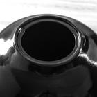 Ваза керамическая "Велеса", настольная, чёрный цвет, 25 см - Фото 2