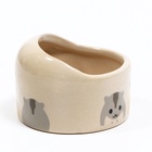 Миска керамическая «Хомячок» 65 мл, 6.3×4.5 см, бежевая с принтом - Фото 4