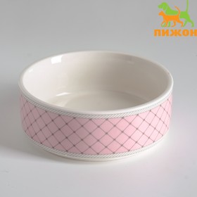 Миска керамическая "Сеточка" 180 мл, 10,5 х 4 см, розовая