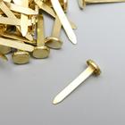 Брадсы для творчества металл "Золотые" набор 50 шт 2,5 см - Фото 2