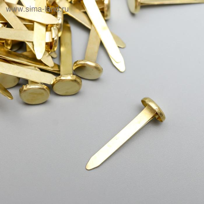 Брадсы для творчества металл Золотые набор 50 шт 2,5 см