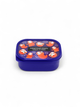 Ланч - бокс прямоугольный «Ленивцы», 500 мл (комплект 2 шт)