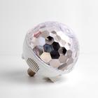 Световой прибор «Хрустальный шар» 16 см, Е27, динамик, пульт ДУ, свечение RGB - фото 6259525