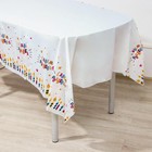 Скатерть одноразовая «С днём рождения», свечи, 180×137 см - Фото 2