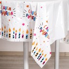 Скатерть одноразовая «С днём рождения», свечи, 180×137 см - Фото 3