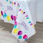 Скатерть одноразовая «С днём рождения», шарики, 180×137 см - Фото 2