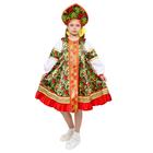 Русский народный костюм для девочки «Рябинка», платье, кокошник, р. 32, рост 122-128 см - фото 318267457