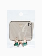 Серьги со стразами «Эдель», ромб, зелёные в розовом золоте  (артикул 4552485)  большой выбор товаров оптом и в розницу по низким ценам с доставкой