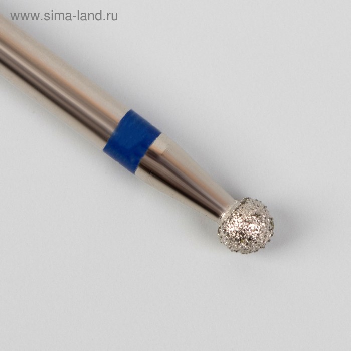 Фреза алмазная для маникюра «Шар», средняя зернистость, 2,5 мм - Фото 1