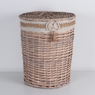 Корзина для белья универсальная плетёная Доляна «Бантик», 46×46×56 см - Фото 1