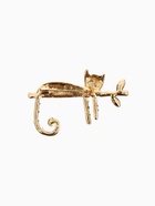 Брошь «Кошка» тропическая на ветке, цветная в золоте - Фото 2