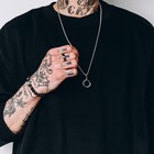 Мужской кулон, «Викинг» переплетение колец, цвет чернёное серебро, 60 см - Фото 2