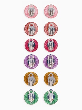 Серьги клипсы детские Выбражулька «Блестящие единорожки», МИКС (комплект 2 шт)