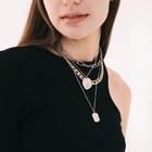 Кулон «Цепь» мятые круги, цвет серебро, 66 см - фото 25562361