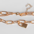 Кулон «Цепь» ключ с замком, цвет золото, 53 см - Фото 3