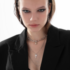 Кулон «Цепь» ключ с замком, цвет серебро, 56 см - Фото 4