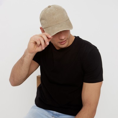 Бейсболка мужская MINAKU, размер 58, бежевая