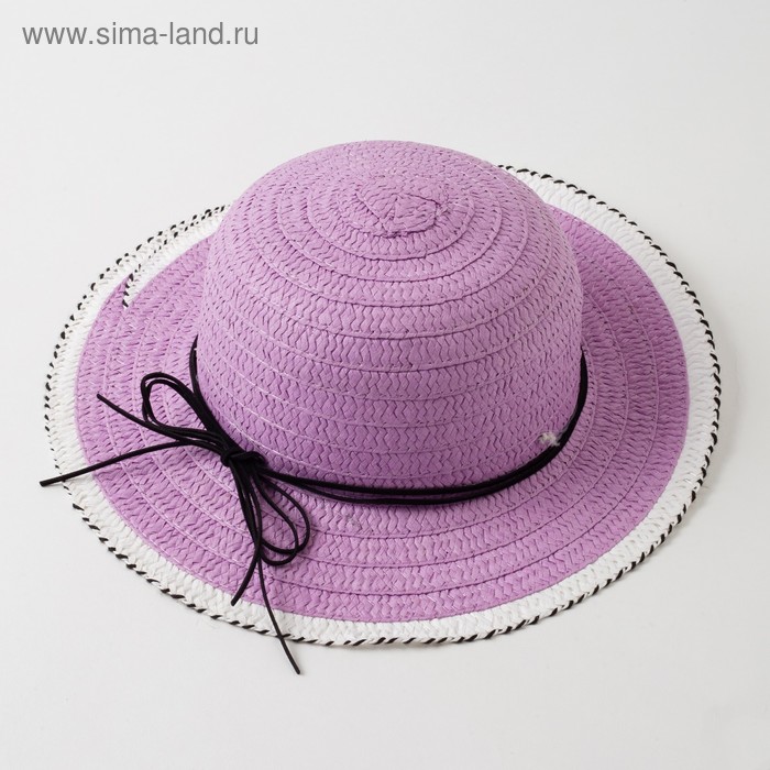 Шляпа для девочки MINAKU «Куколка», цвет фиолетовый, размер 50 - Фото 1