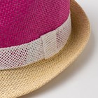 Шляпа женская MINAKU  "Лето", размер 56-58, цвет розовый - Фото 2