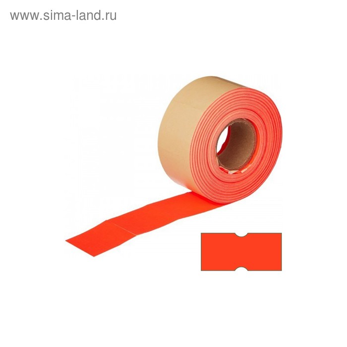 Этикет-лента 21,5 х 12 мм, красная, 800 этикеток - Фото 1