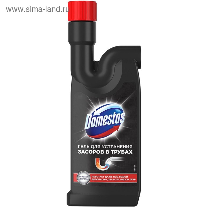Гель для устранения засоров в трубах Domestos, 500 мл - Фото 1