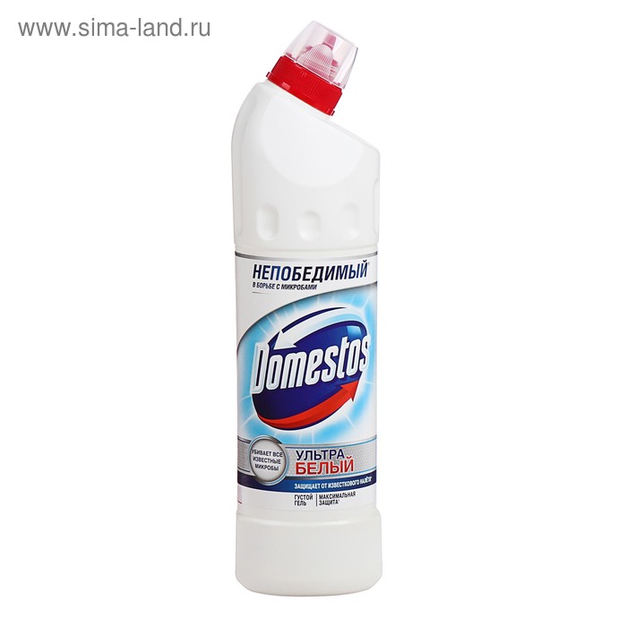 Чистящее средство Domestos "Ультра белый", гель, для унитаза, 750 мл - Фото 1