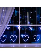 УЦЕНКА Гирлянда «Бахрома», 2.4×0.9 м, с насадками «Сердце», 186 LED, 220 В, 8 режимов, свечение белое - Фото 7