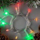 УЦЕНКА Гирлянда «Нить» 1.2 м, IP20, прозрачная нить, 12 LED, свечение мульти, фиксинг, 220 В - Фото 5