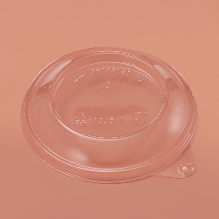 Крышка одноразовая к креманке «Кристалл», на 200 мл, d=10 см, прозрачная - Фото 1