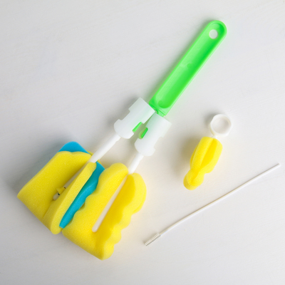 Ёрш для посуды поролоновый, 4 шт., МИКС