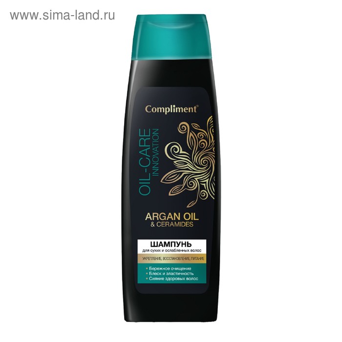 Шампунь Compliment Аrgan Oil & Ceramides, для сухих и ослабленных волос, 400 мл - Фото 1