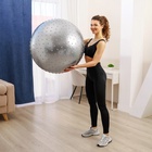 Фитбол ONLYTOP, d=65 см, 1000 г, массажный, цвета МИКС - фото 24449355