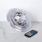 Световой прибор «Хрустальный шар» 19 см, Е27, динамик, пульт ДУ, свечение RGB - фото 6260033