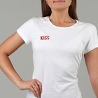 Термоаппликация «Kiss», с пайетками, 7 × 3,3 см, цвет белый/красный - Фото 2