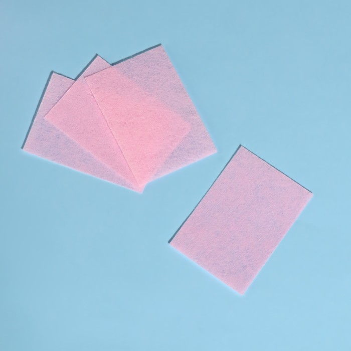 Салфетки для маникюра, безворсовые, плотные, 560 шт, 6 × 4 см, цвет розовый - фото 1899737689