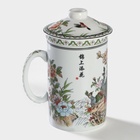 Кружка ситом «Цветы», 300 мл, керамика, белая - Фото 4