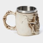 Кружка средневековая «Череп. Хэллоуин», 400 мл, нержавеющая сталь, МИКС - Фото 4