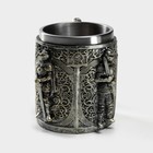 Кружка средневековая «Стража», 400 мл, нержавеющая сталь, серебристая - Фото 2