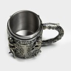 Кружка средневековая «Стража», 400 мл, нержавеющая сталь, серебристая - Фото 3