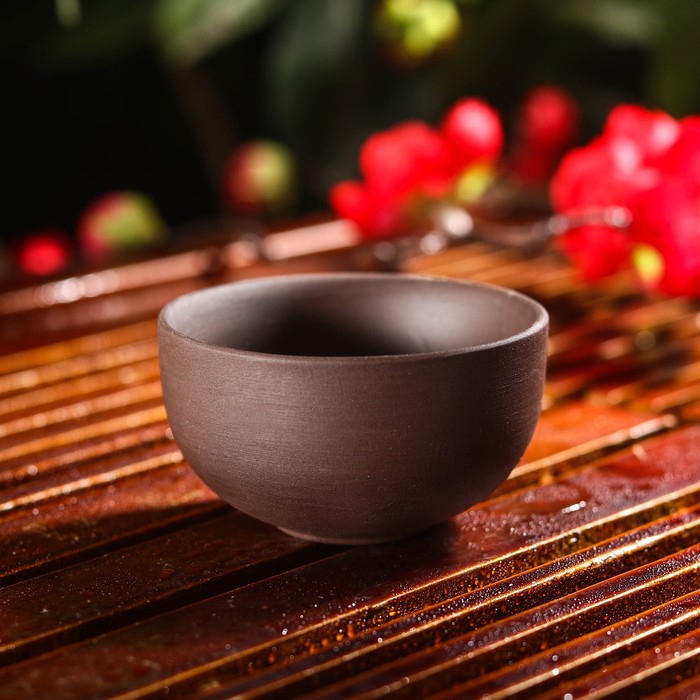 Пиала «Красная глина», 40 мл, d=5.5 см, керамика, коричневый - Фото 1
