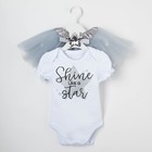 Набор : боди, юбка, повязка Shine, белый/серый, рост 86-92 - фото 804228459