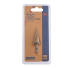 Сверло ступенчатое ТУНДРА ПРОФИ, HSS, TiN, спиральный профиль, шестигран. хвостовик, 4-20 мм - Фото 4