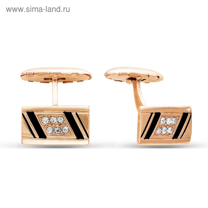 Запонки «Линии», позолота - Фото 1