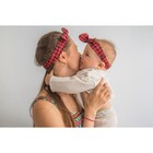 Набор повязок на голову для мамы и дочки «Клеточка», 2 шт. - фото 6260182